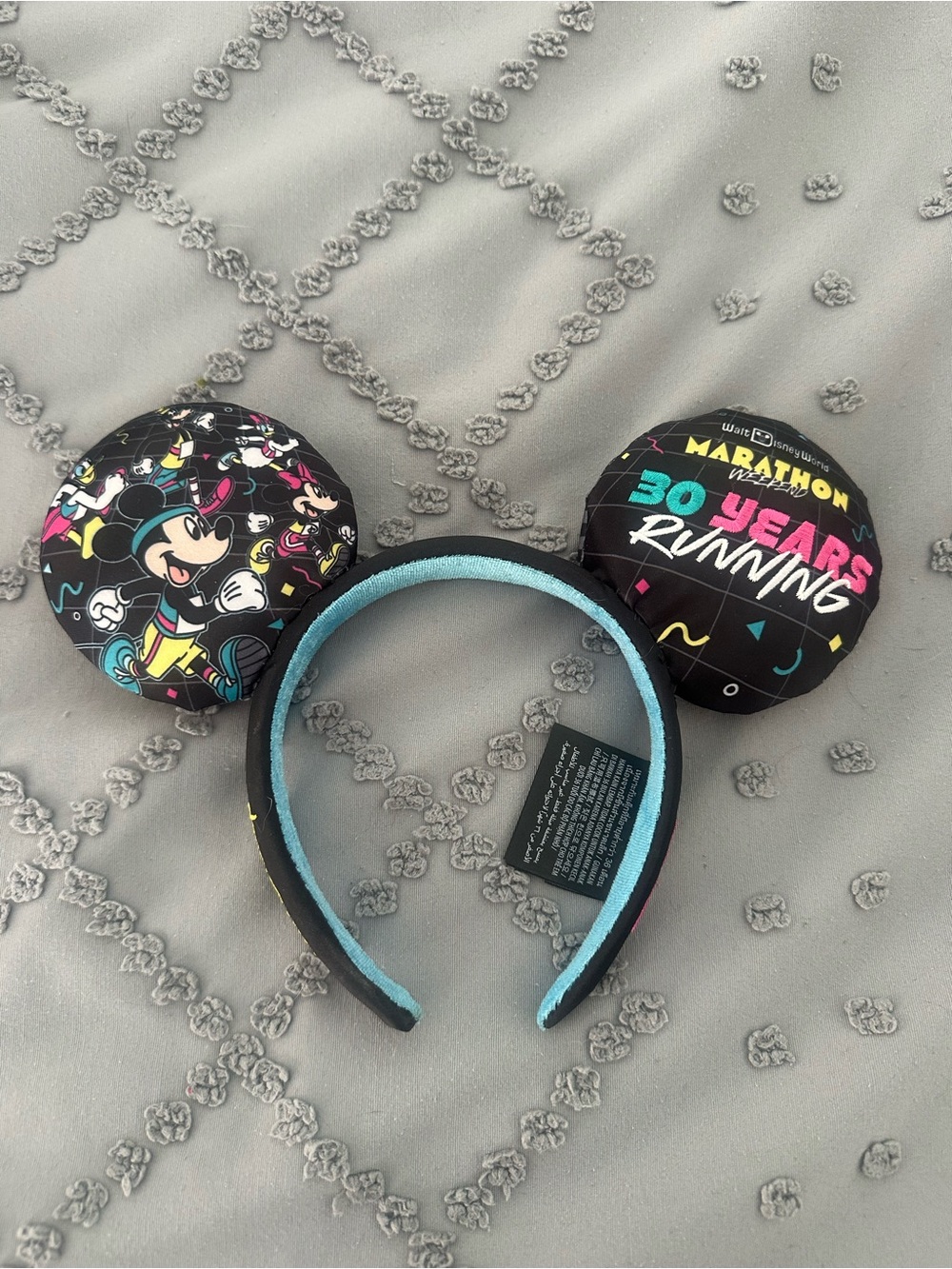 Disney Mickey 30 Years Running Ear Headband - Black, Teal, Pink, Yellow